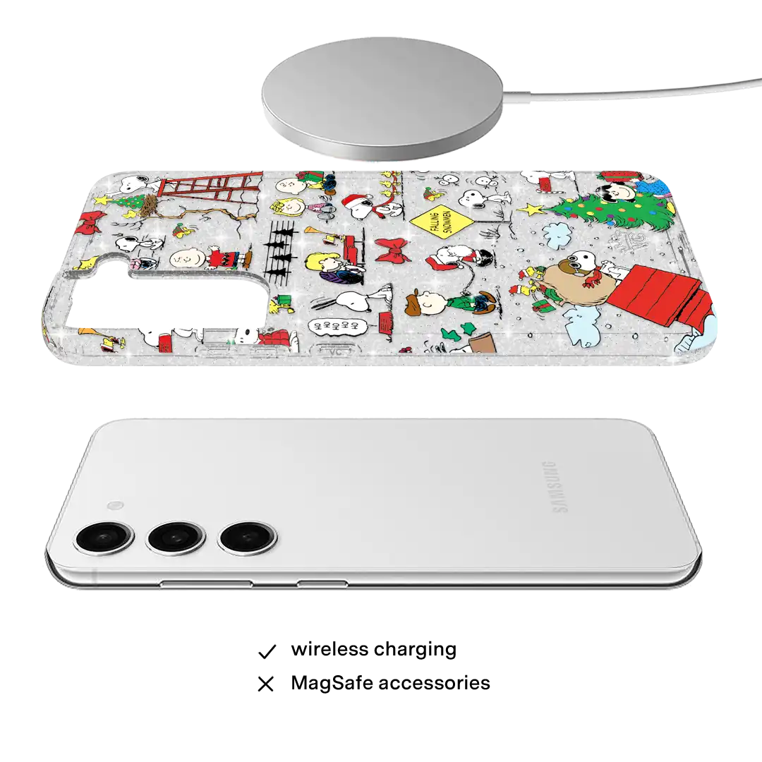 Snoopy Christmas Glitter Samsung Case