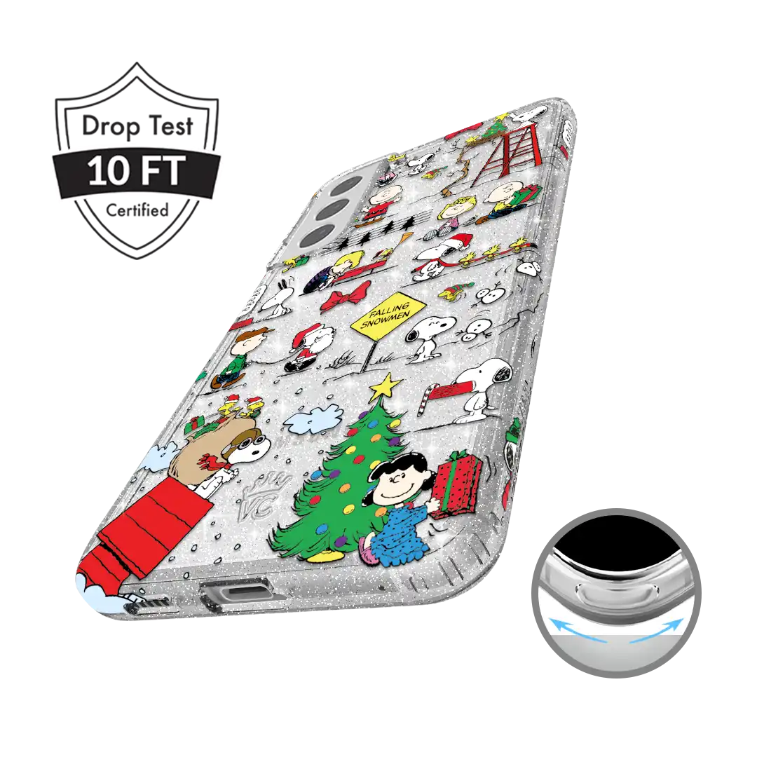 Snoopy Christmas Glitter Samsung Case