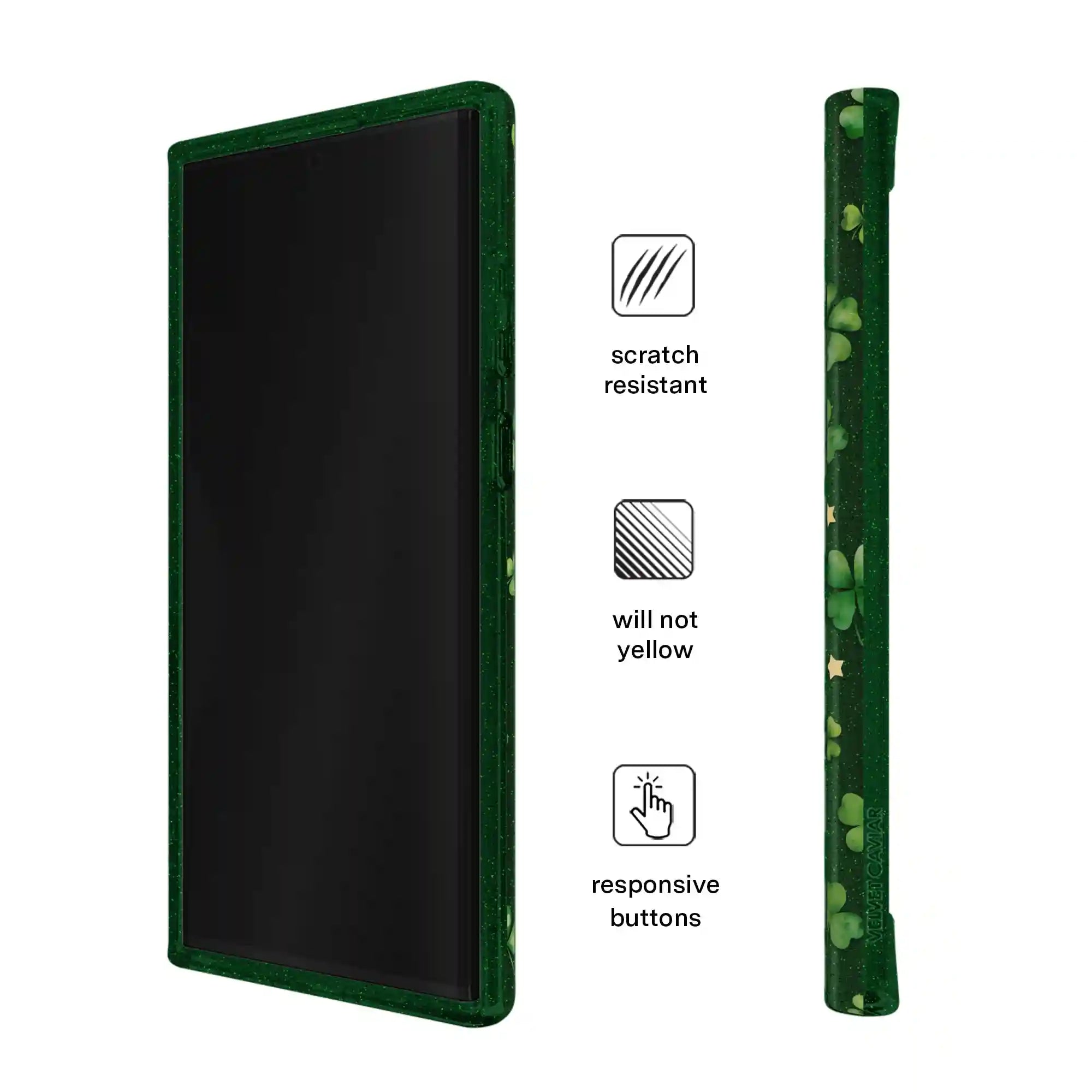 Lucky Clover Glitter Samsung Case
