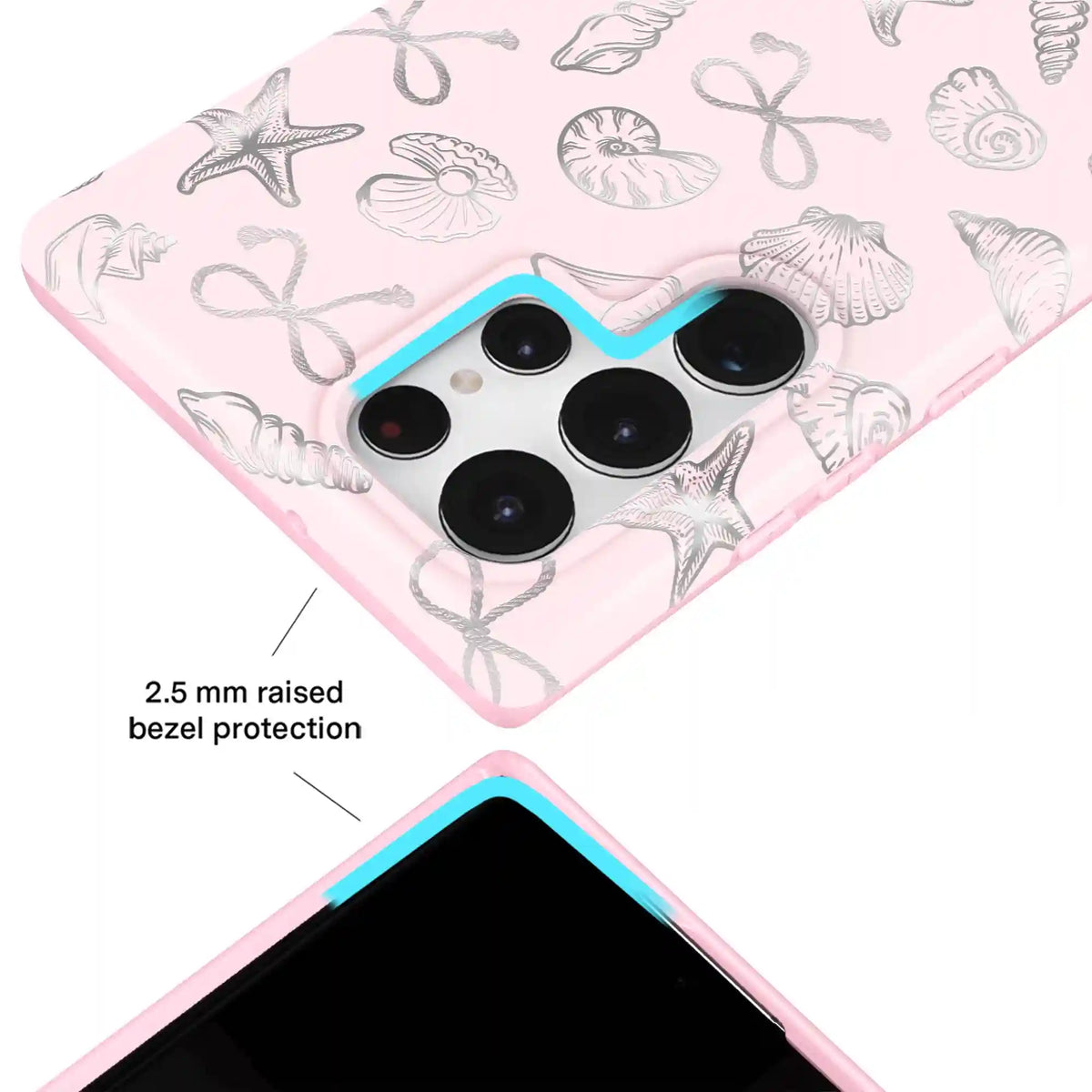 Pink Coastal Seashells Samsung Case