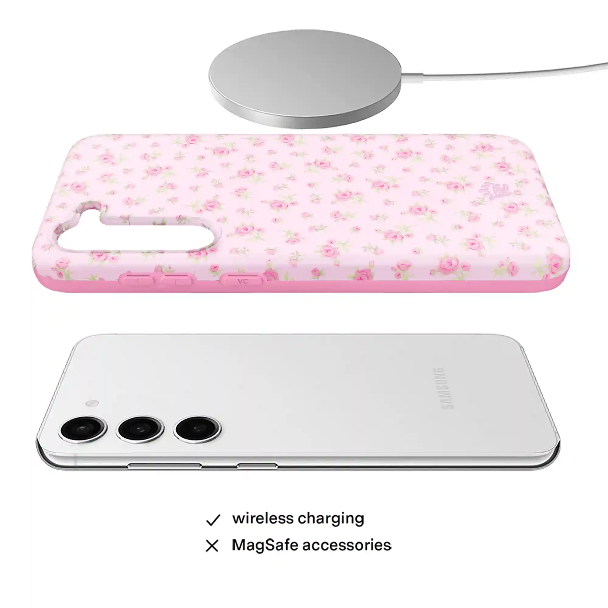 Dainty Pink Floral Samsung Case