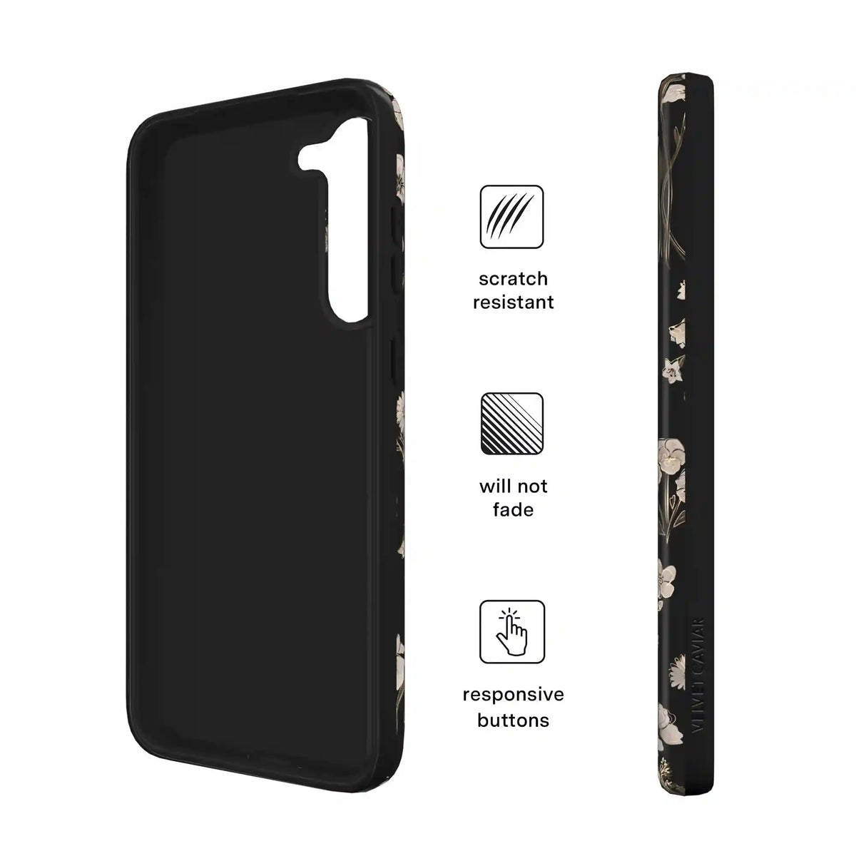 Nightbloom Gold Chrome Floral Samsung Case