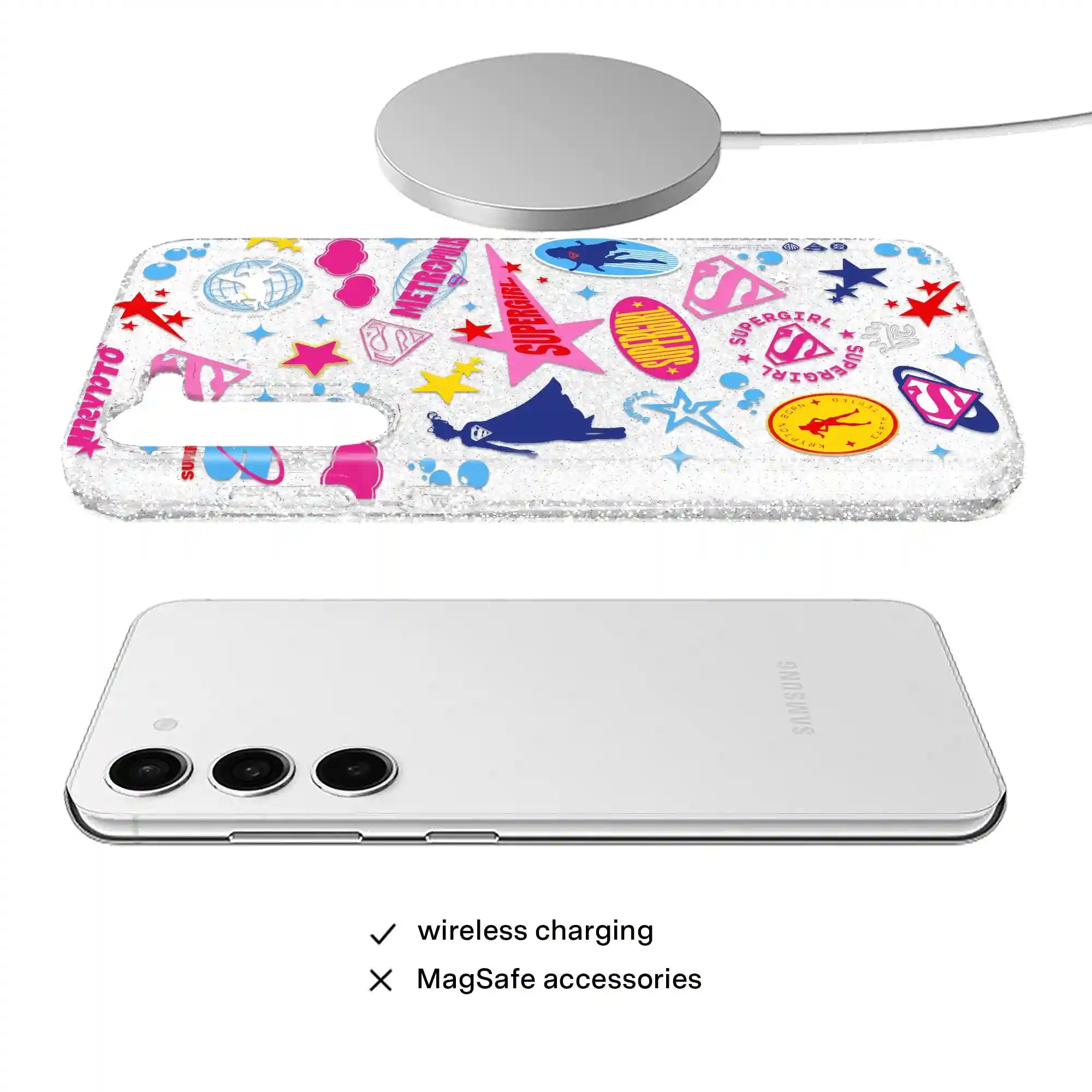 Supergirl Krypto Glitter Samsung Case