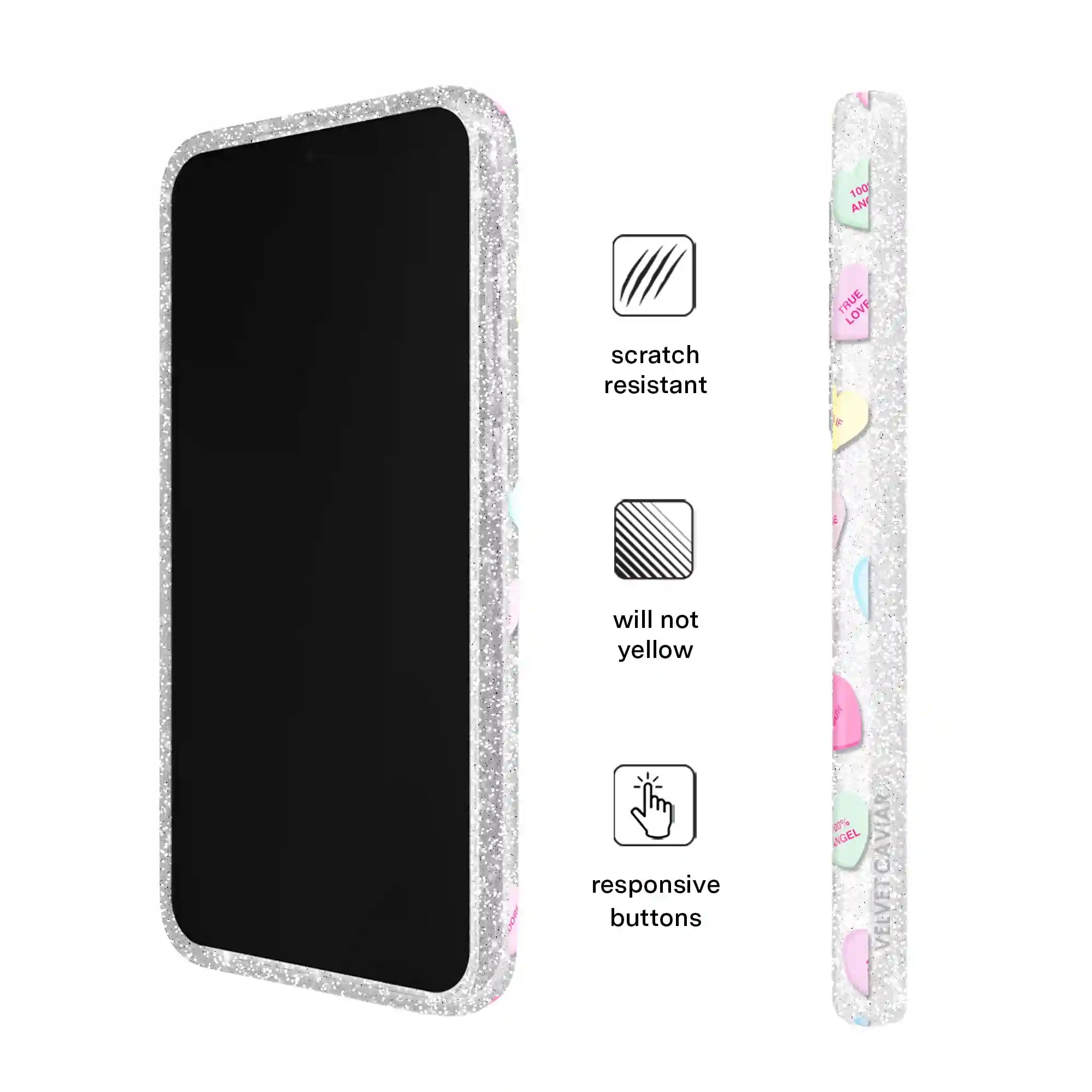 Sweet Hearts Glitter Samsung Case