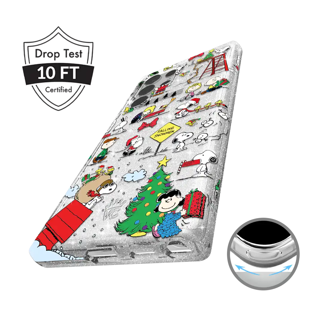 Snoopy Christmas Glitter Samsung Case