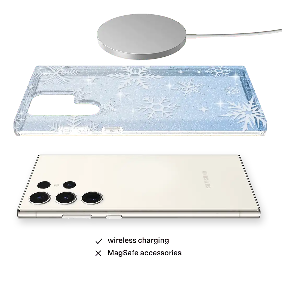 Snow Angel Glitter Samsung Case