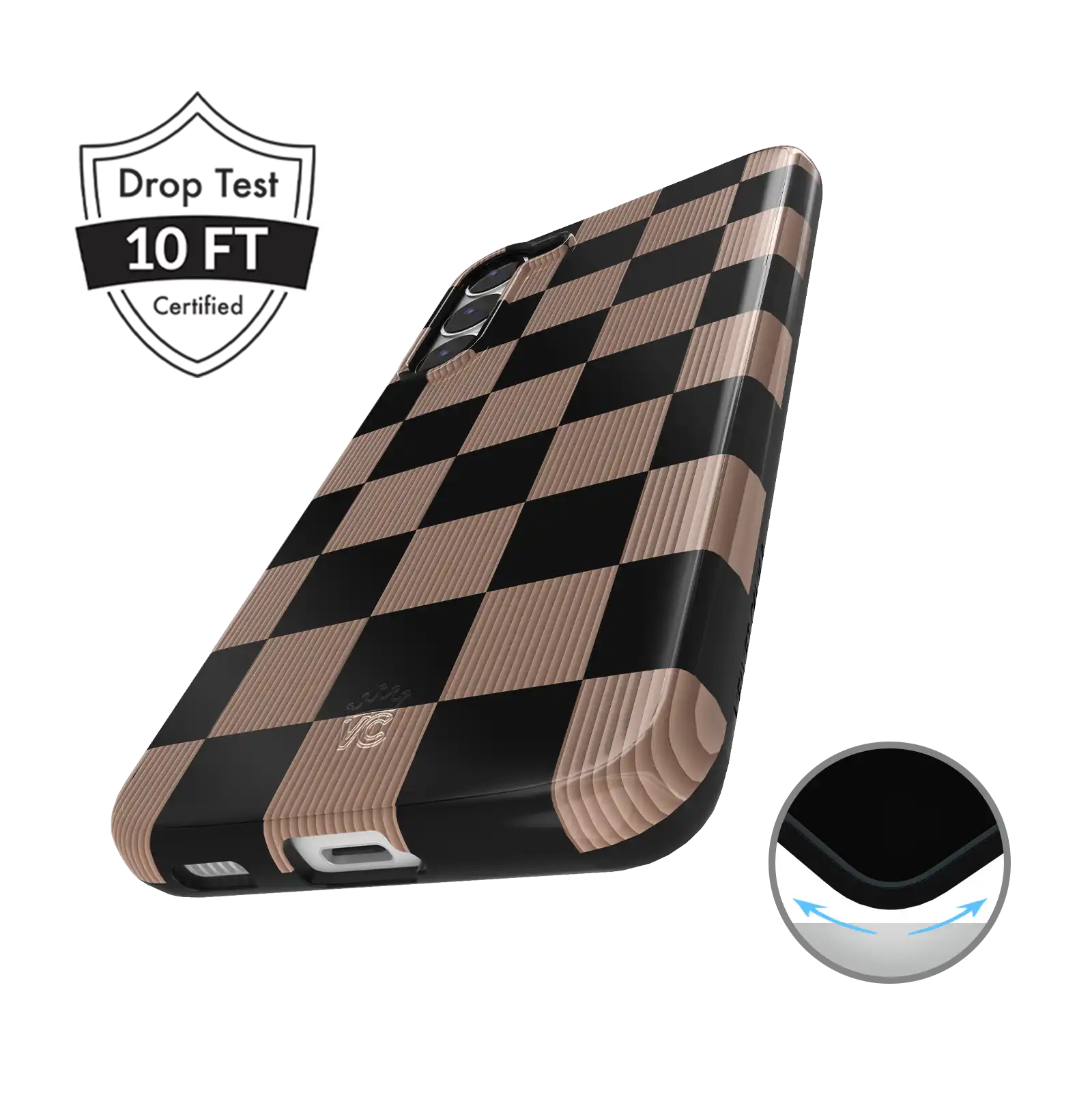 Mocha Vibe Checkered Samsung Case
