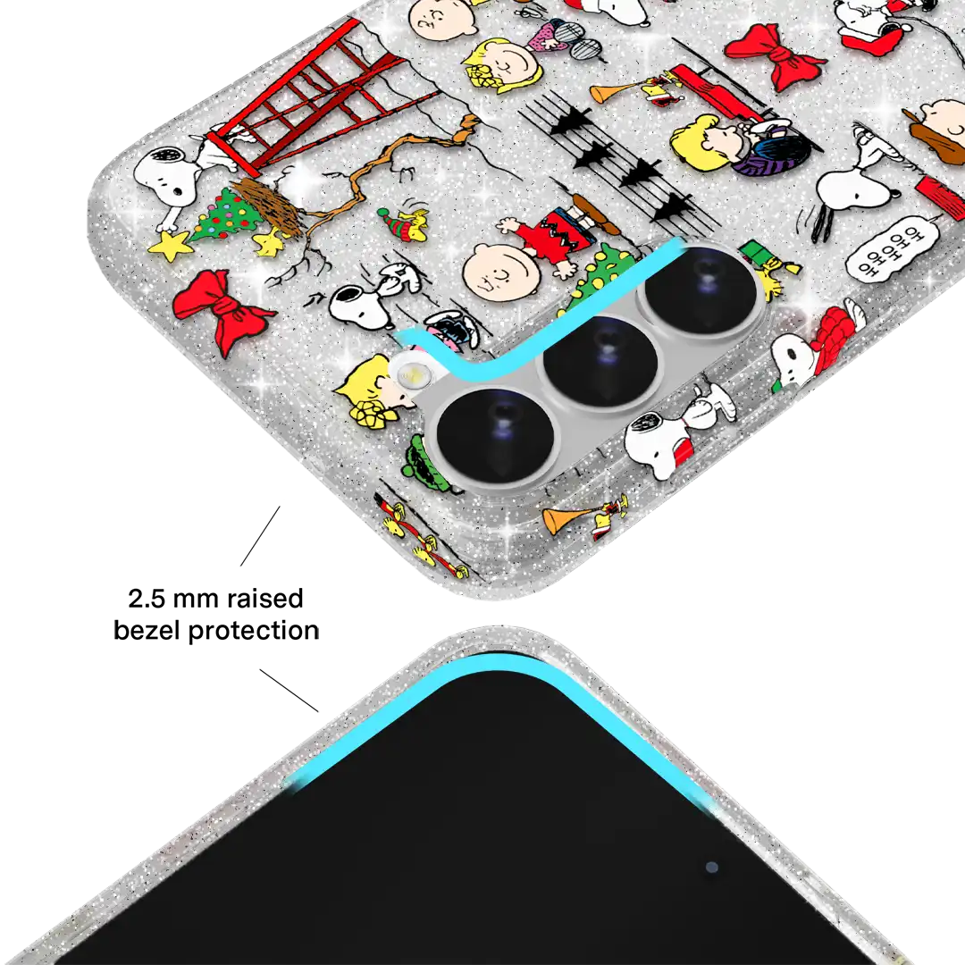 Snoopy Christmas Glitter Samsung Case