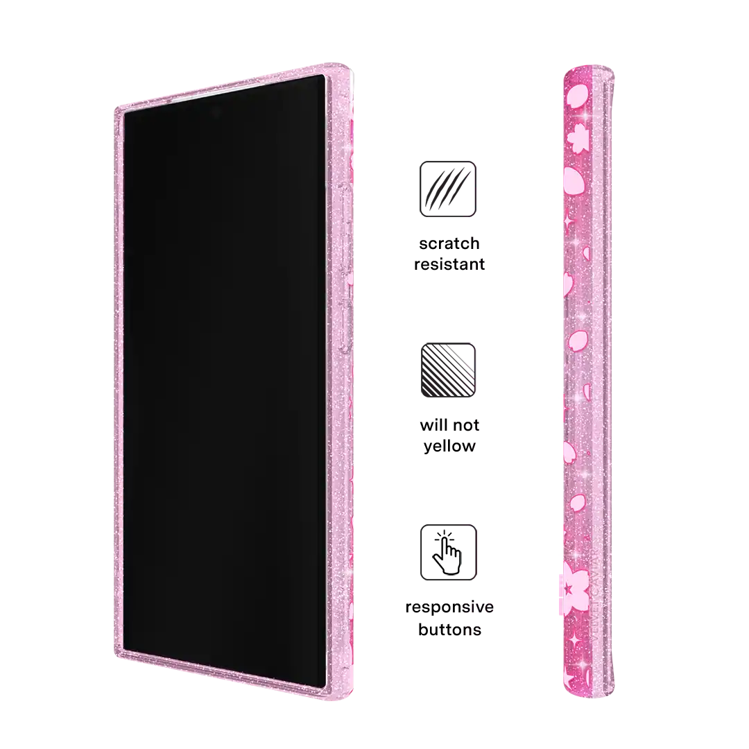 Cherry Blossom Glitter Samsung Case