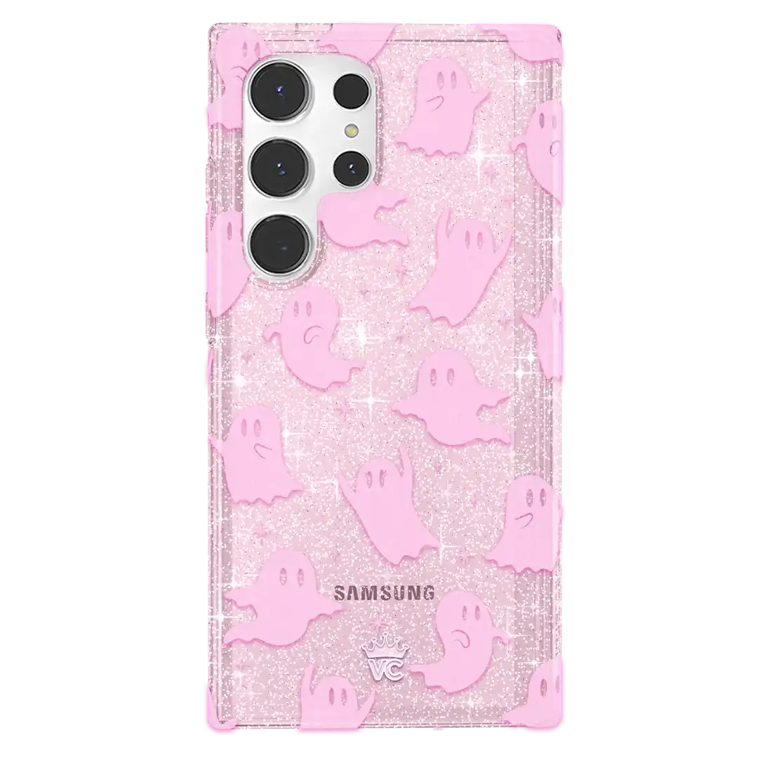 Ghosted Pink Glitter Samsung Case