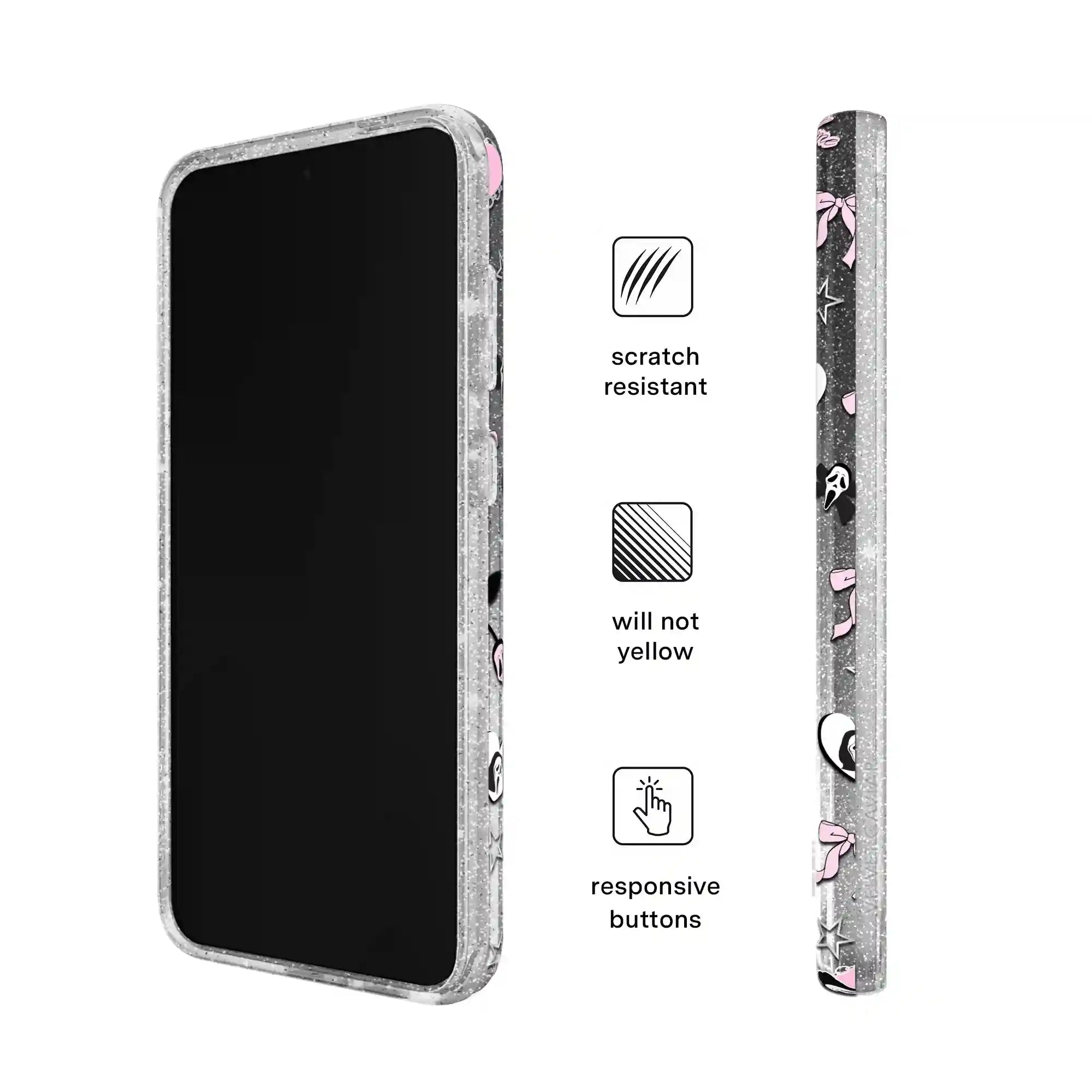 Ghost Face Goth Glitter Samsung Case