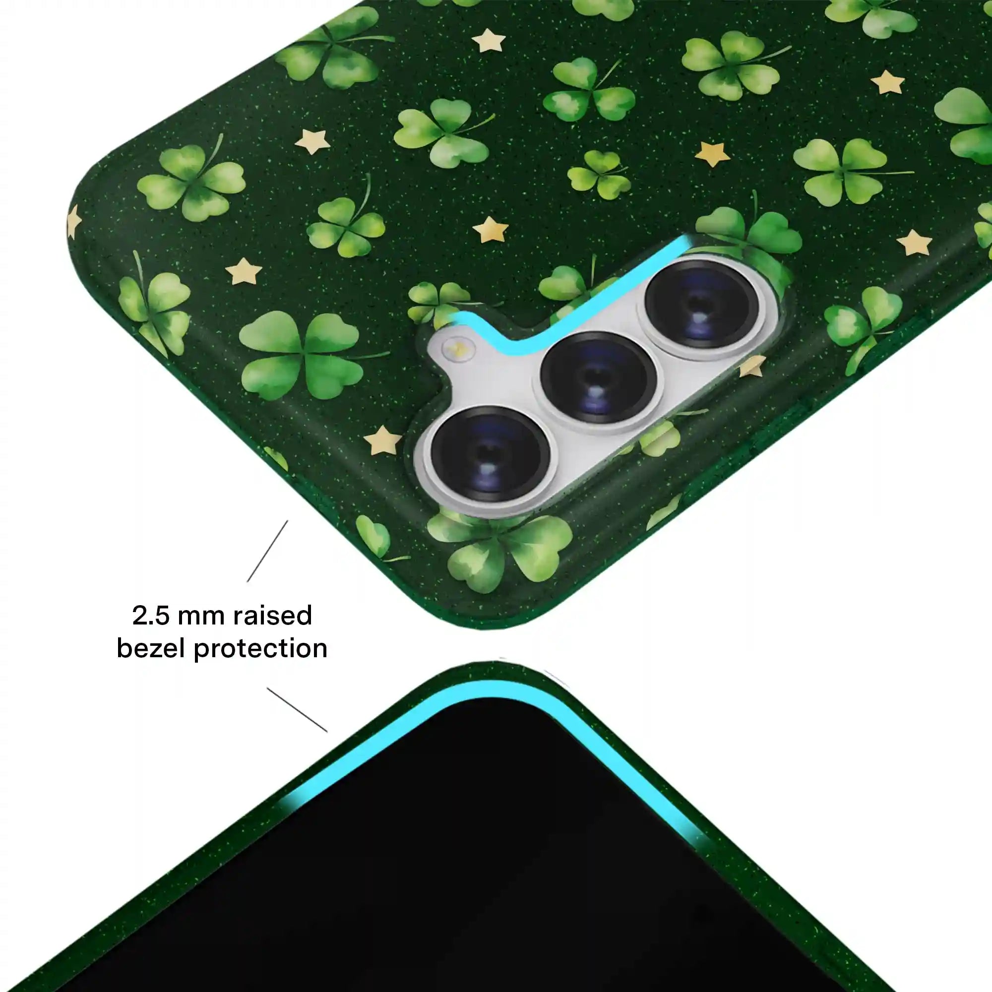 Lucky Clover Glitter Samsung Case