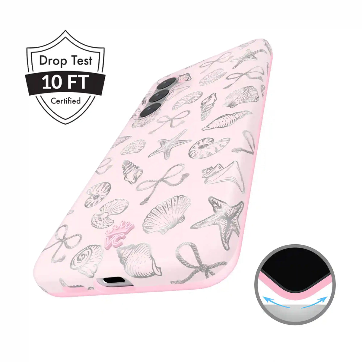 Pink Coastal Seashells Samsung Case