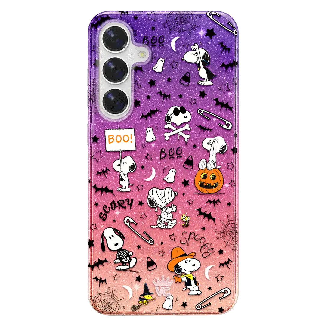 Snoopy Spooky Glitter Samsung Case
