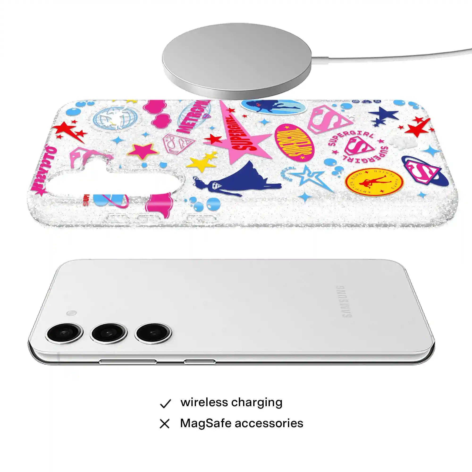 Supergirl Krypto Glitter Samsung Case