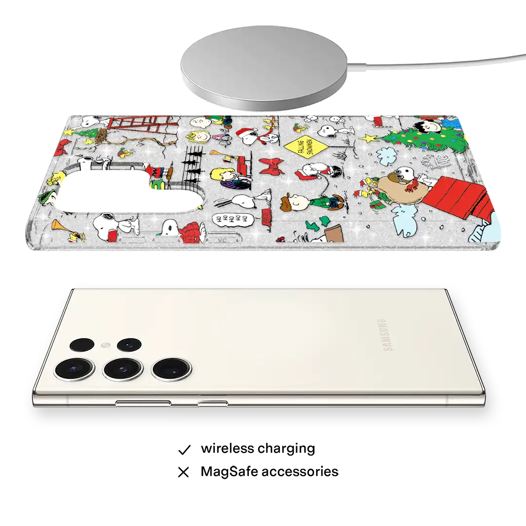 Snoopy Christmas Glitter Samsung Case
