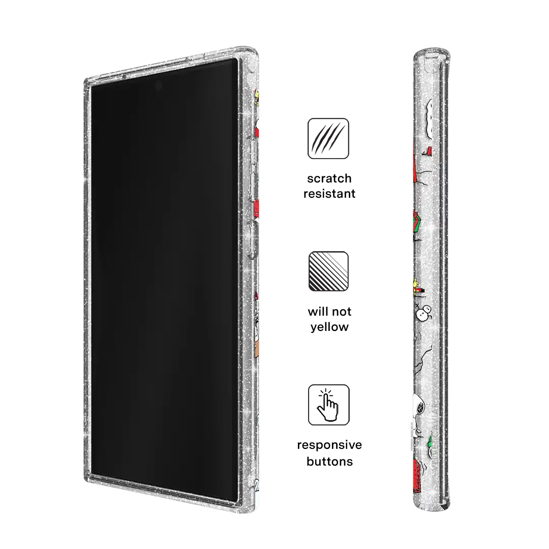 Snoopy Christmas Glitter Samsung Case