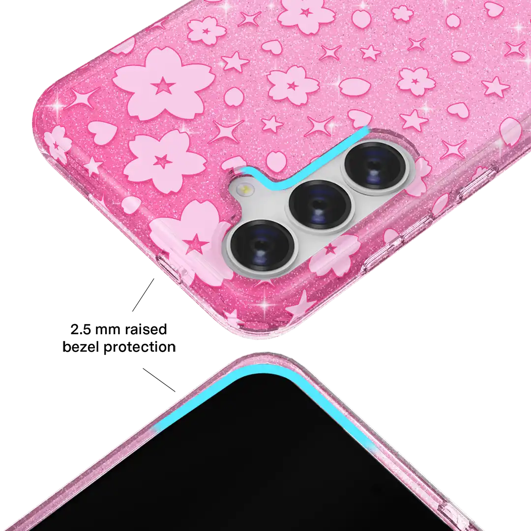 Cherry Blossom Glitter Samsung Case