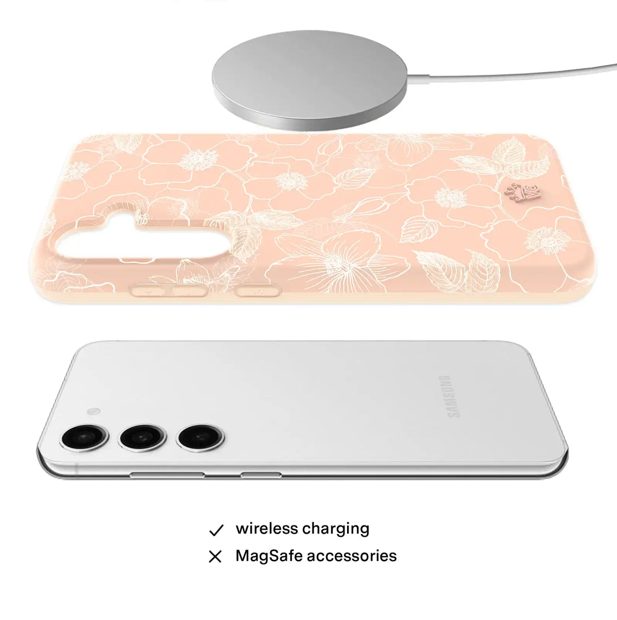 Peach Blossom Floral Samsung Case