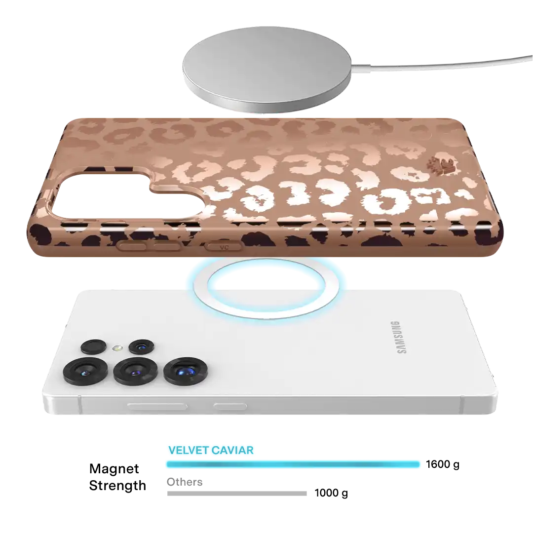 Bronze Chrome Leopard Samsung Case