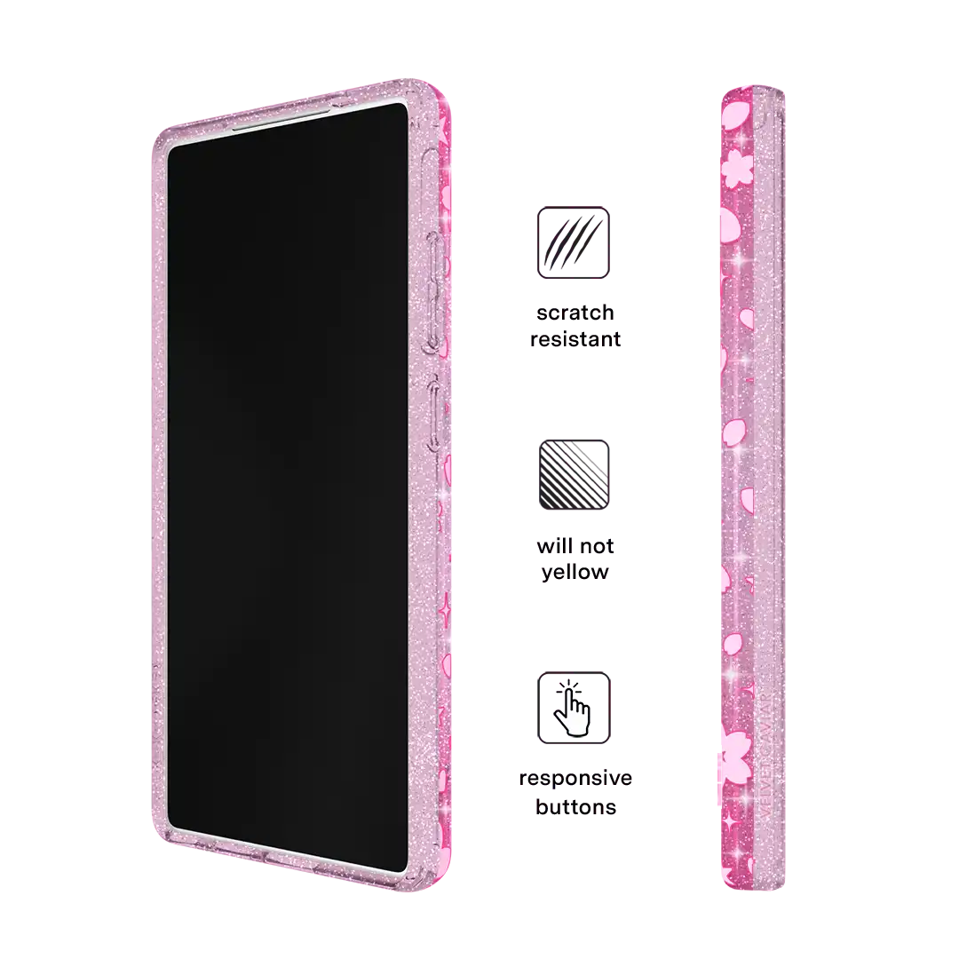 Cherry Blossom Glitter Samsung Case