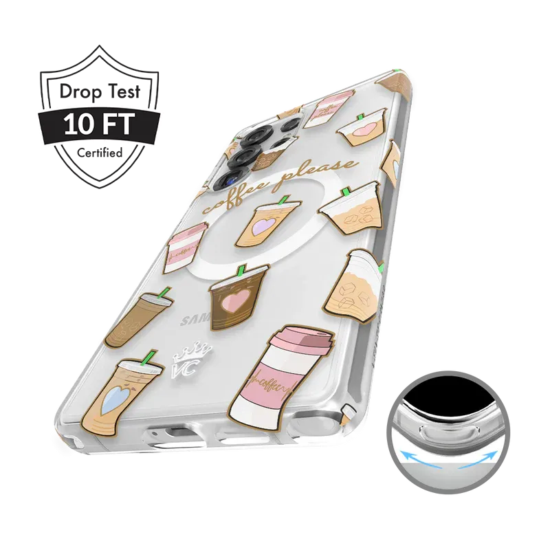 Coffee First Clear Samsung Galaxy Case