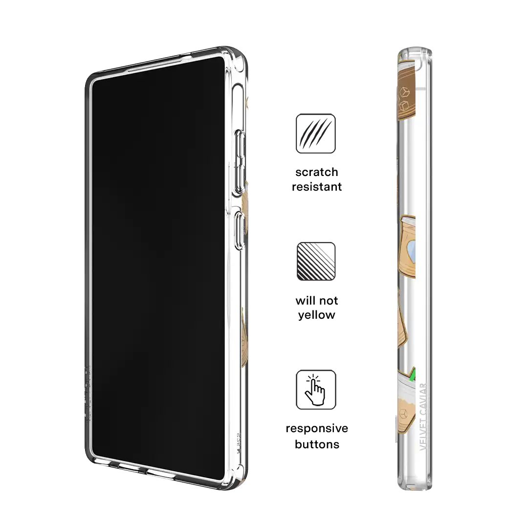 Coffee First Clear Samsung Galaxy Case