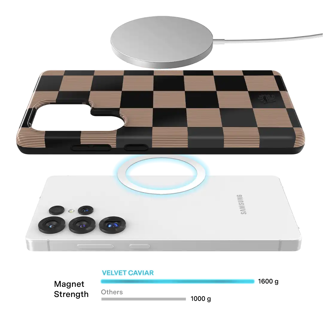 Mocha Vibe Checkered Samsung Case