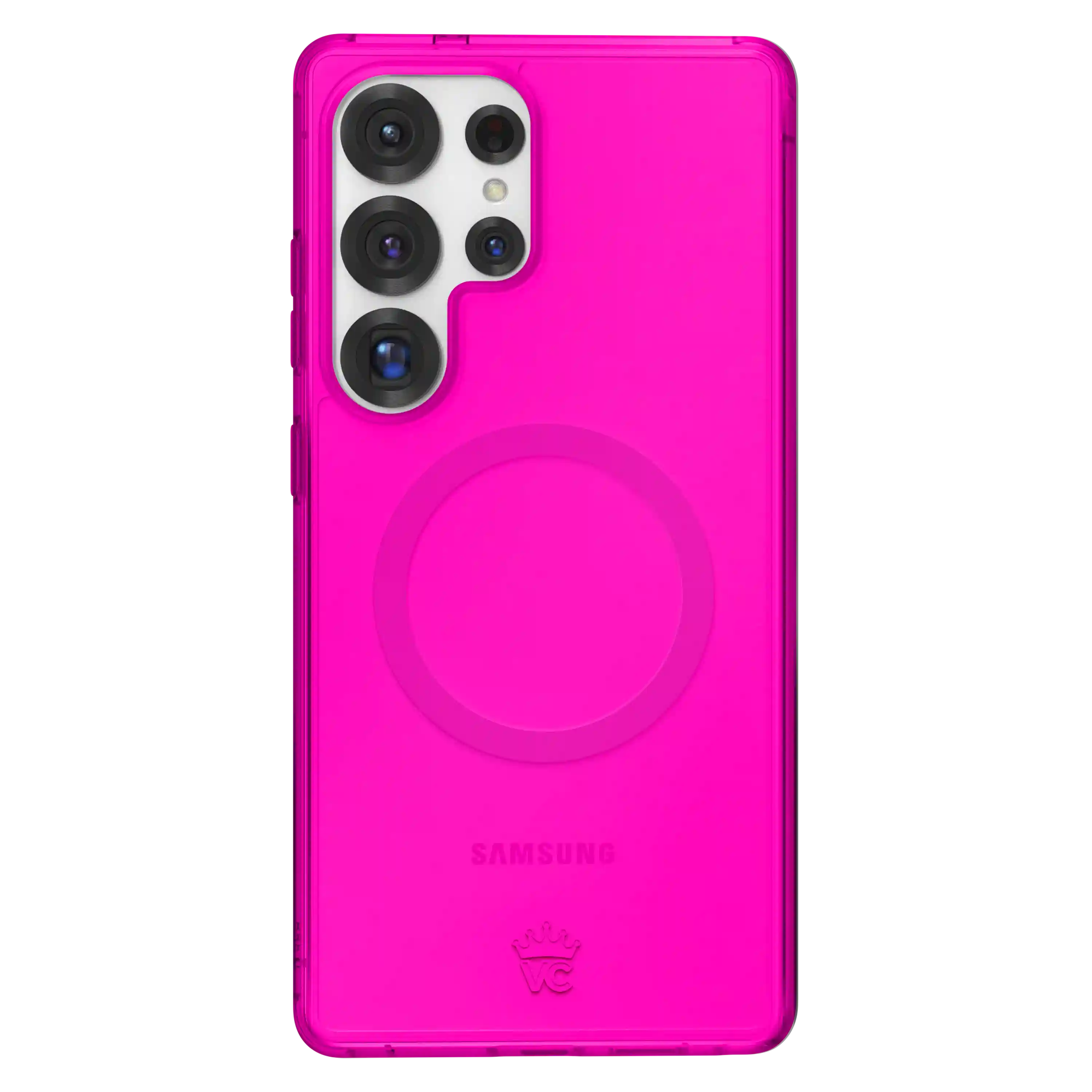 Neon Pink Clear Samsung Case