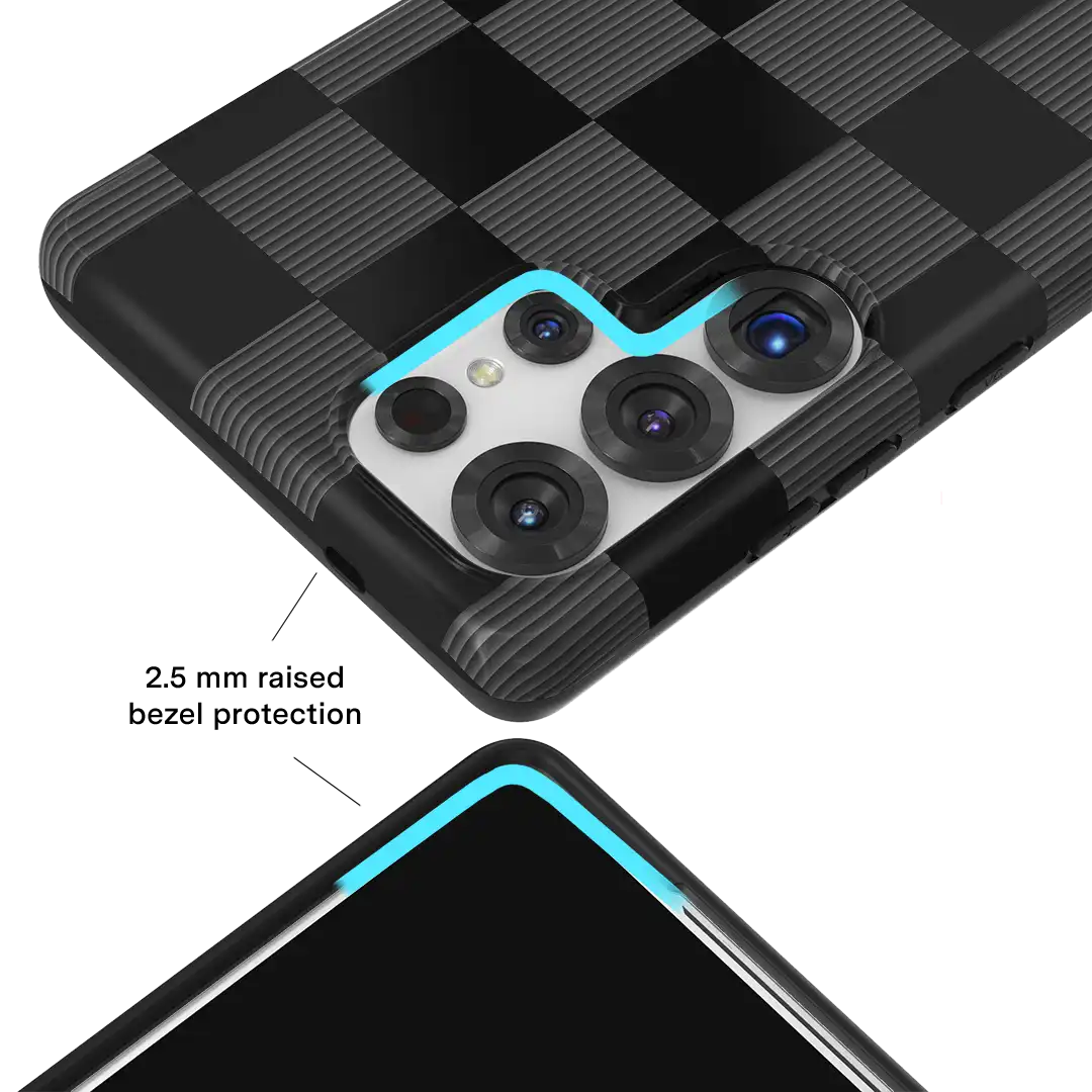Noir Vibe Checkered Samsung Case