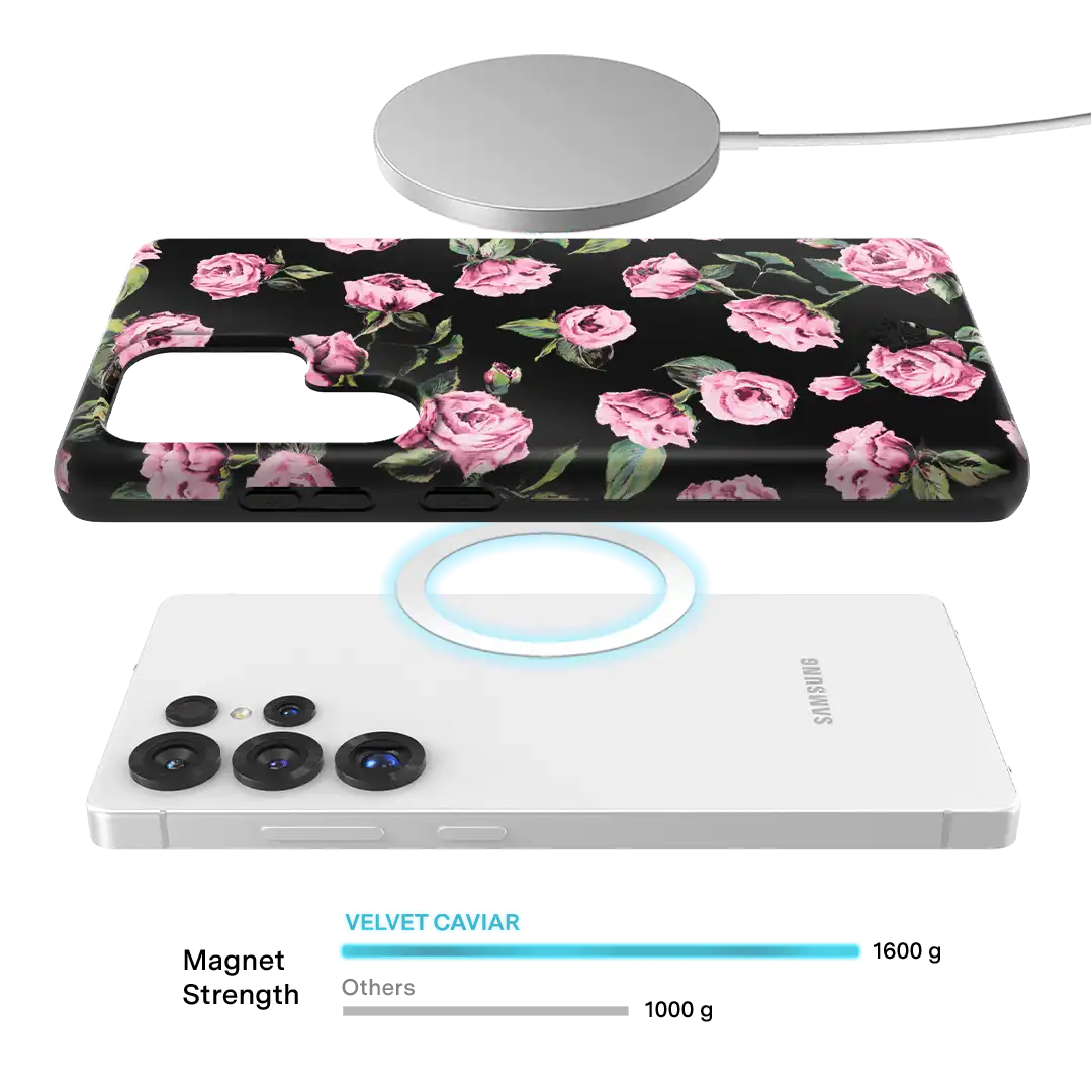 Pink Rose Floral Samsung Case