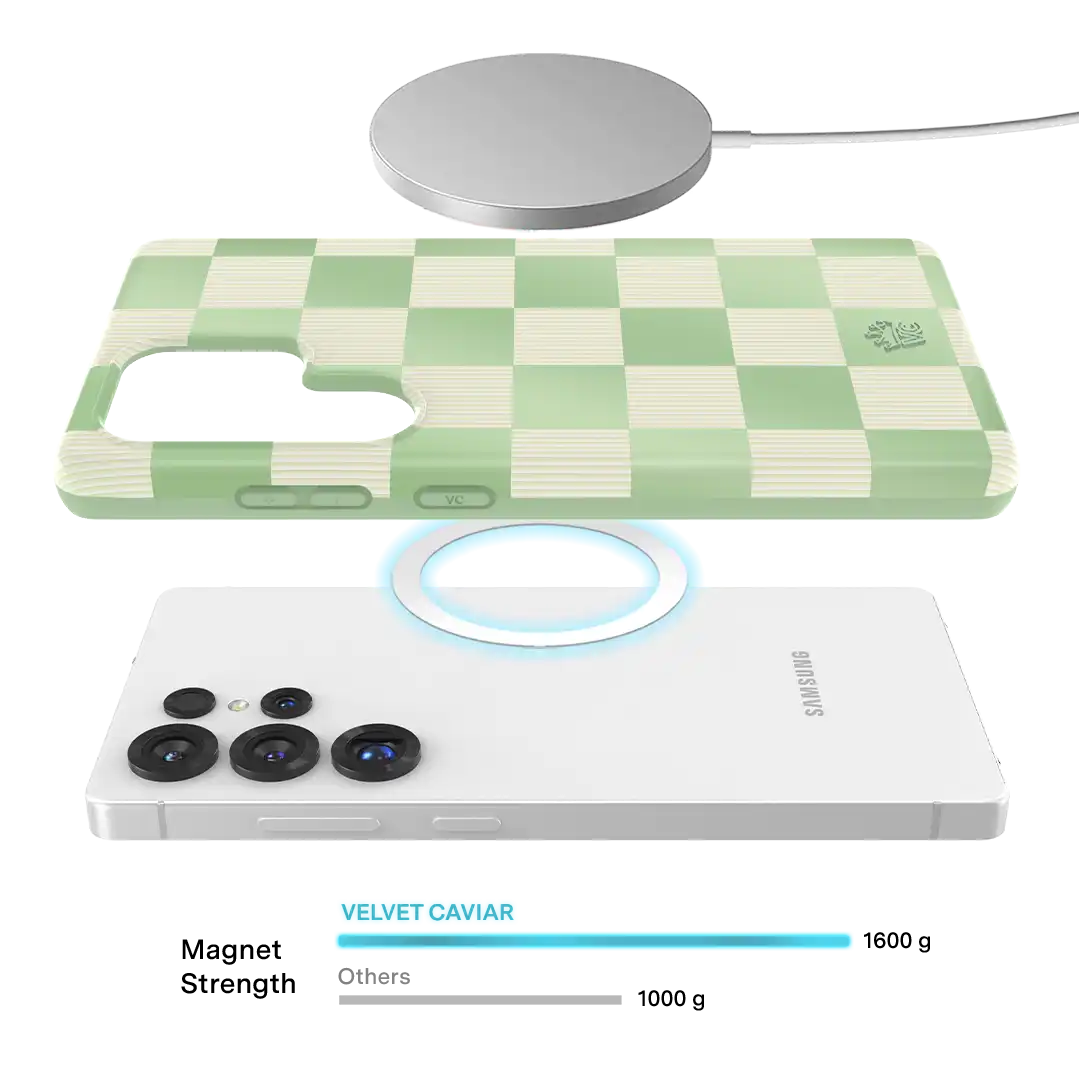 Pistachio Vibe Checkered Samsung Case
