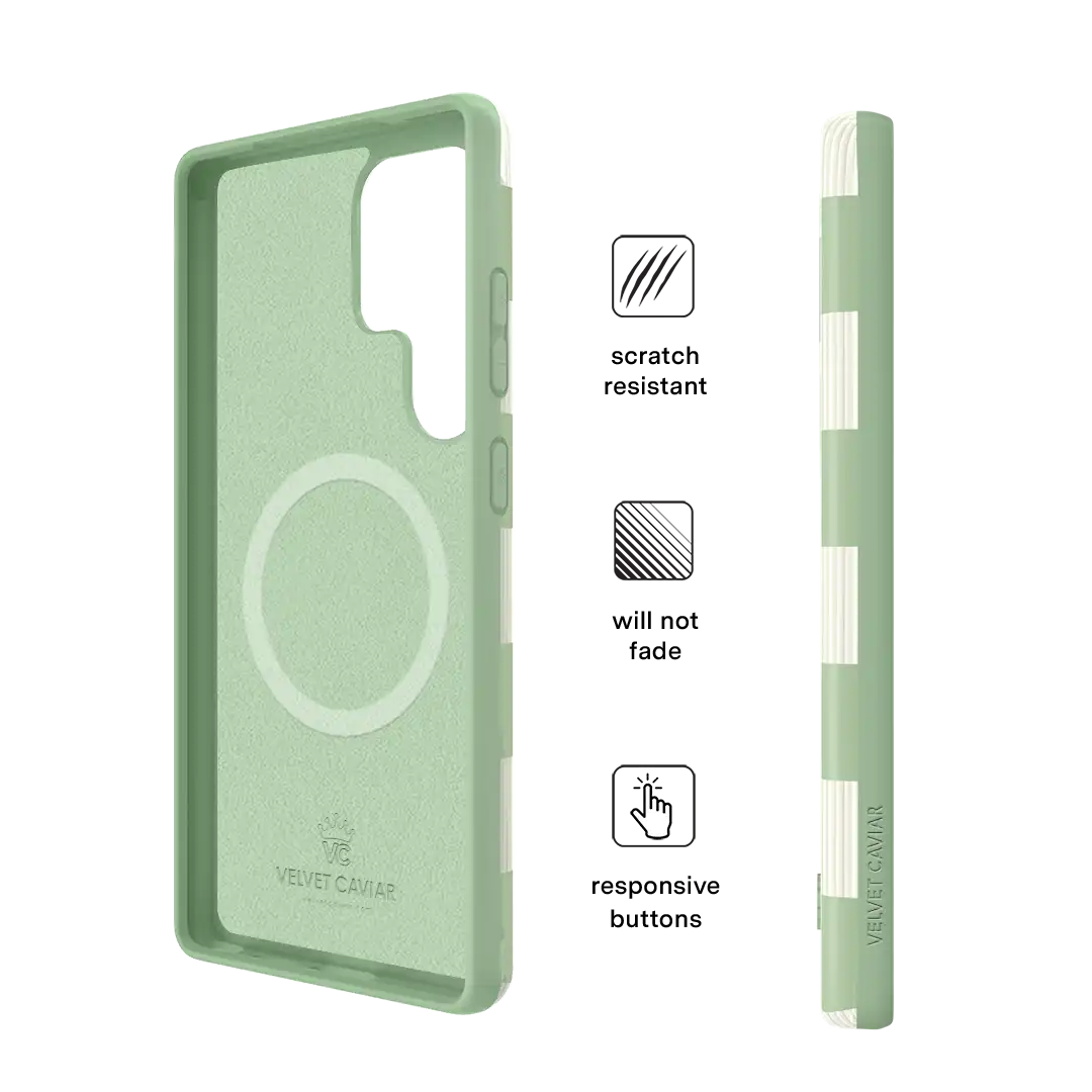 Pistachio Vibe Checkered Samsung Case