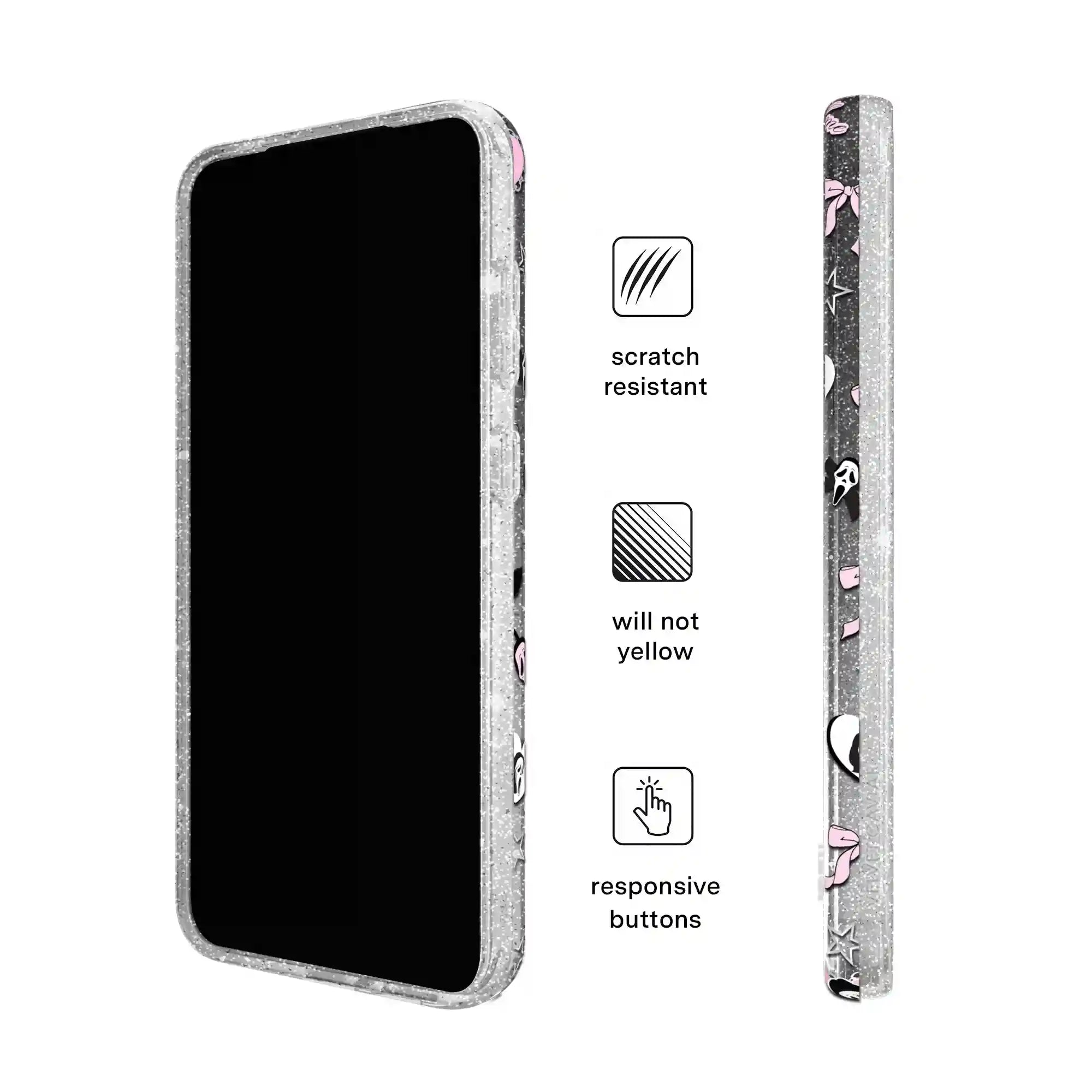Ghost Face Goth Glitter Samsung Case