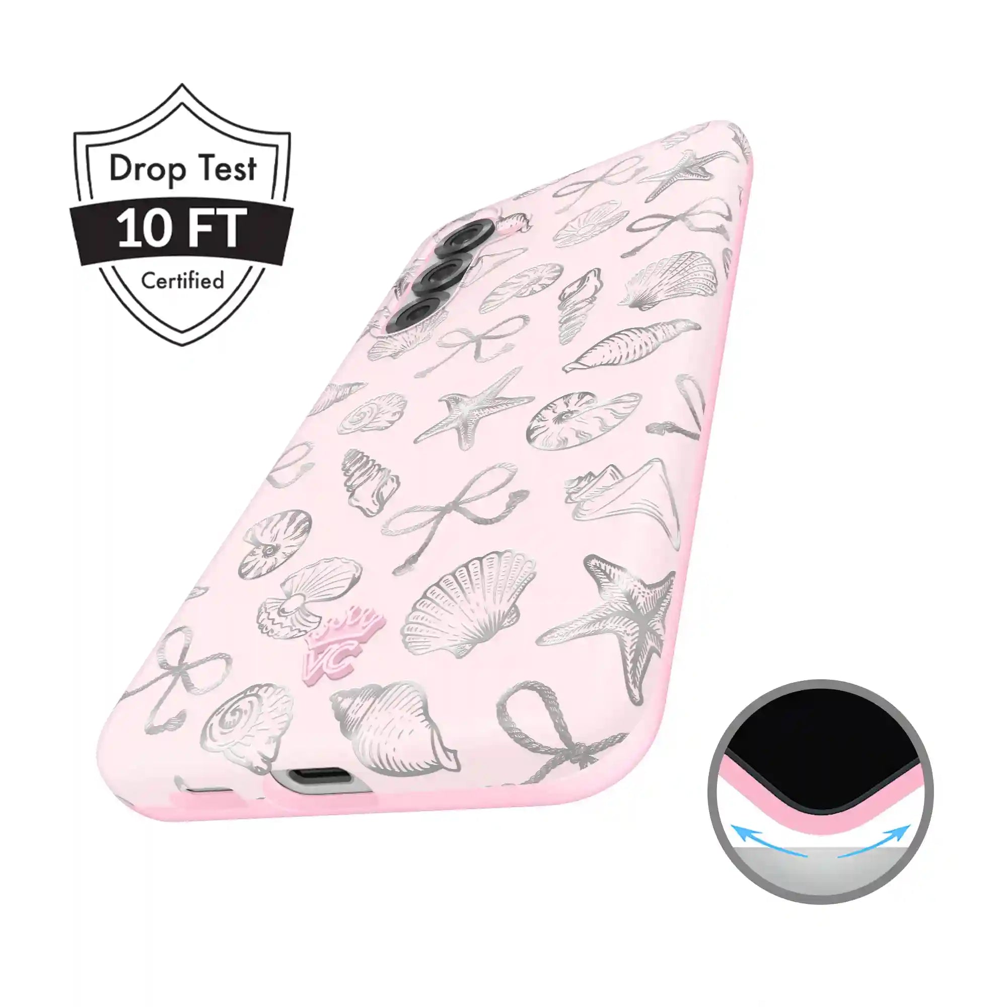 Pink Coastal Seashells Samsung Case