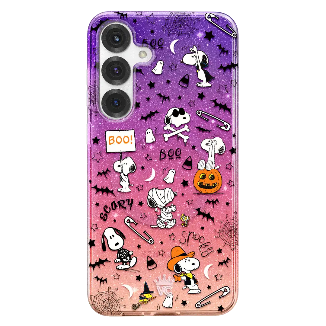 Snoopy Spooky Glitter Samsung Case