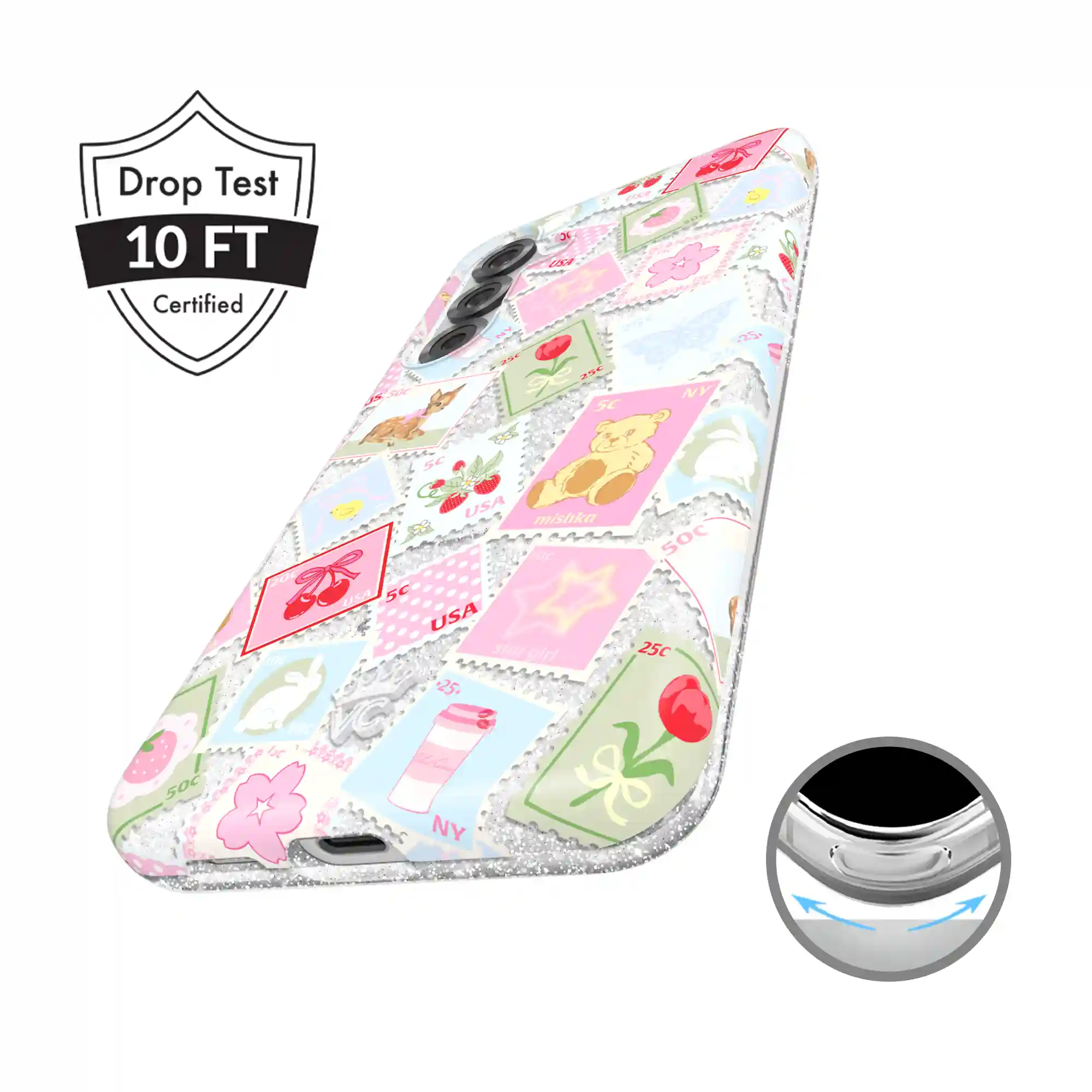 Spring Whimsy Stamps Glitter Samsung Case