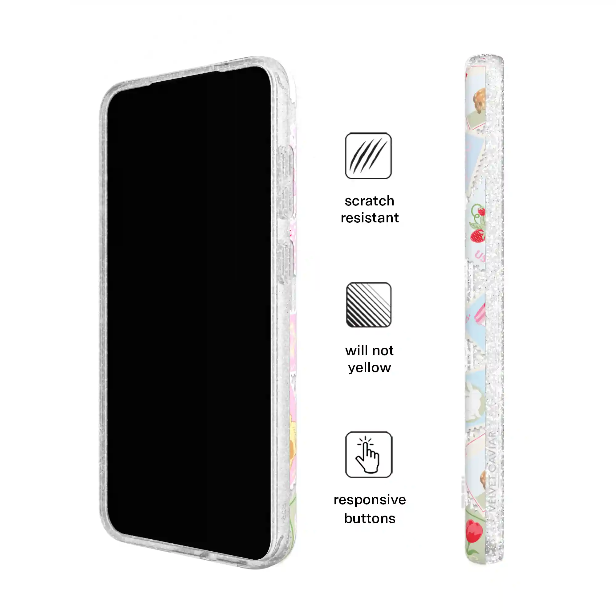 Spring Whimsy Stamps Glitter Samsung Case
