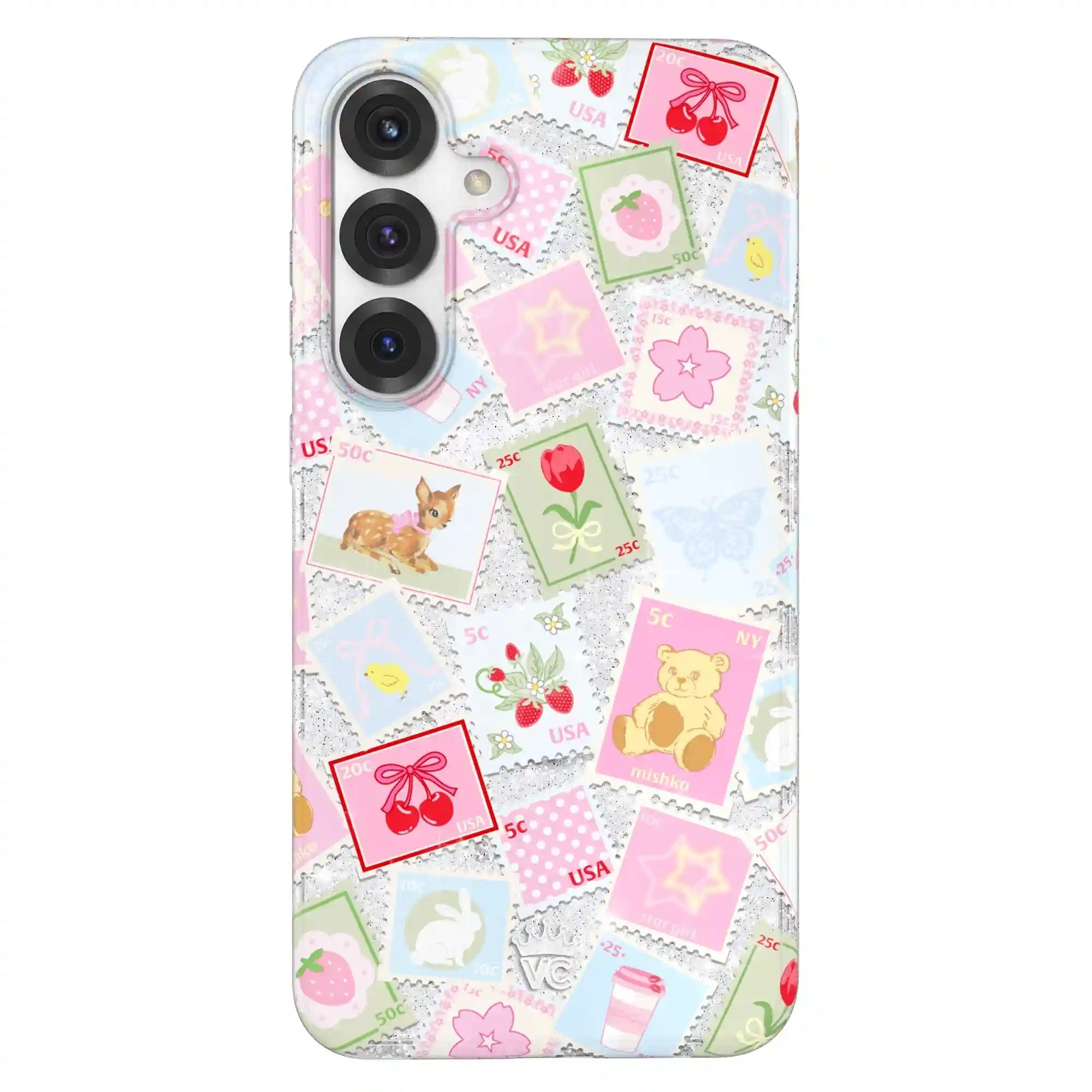 Spring Whimsy Stamps Glitter Samsung Case