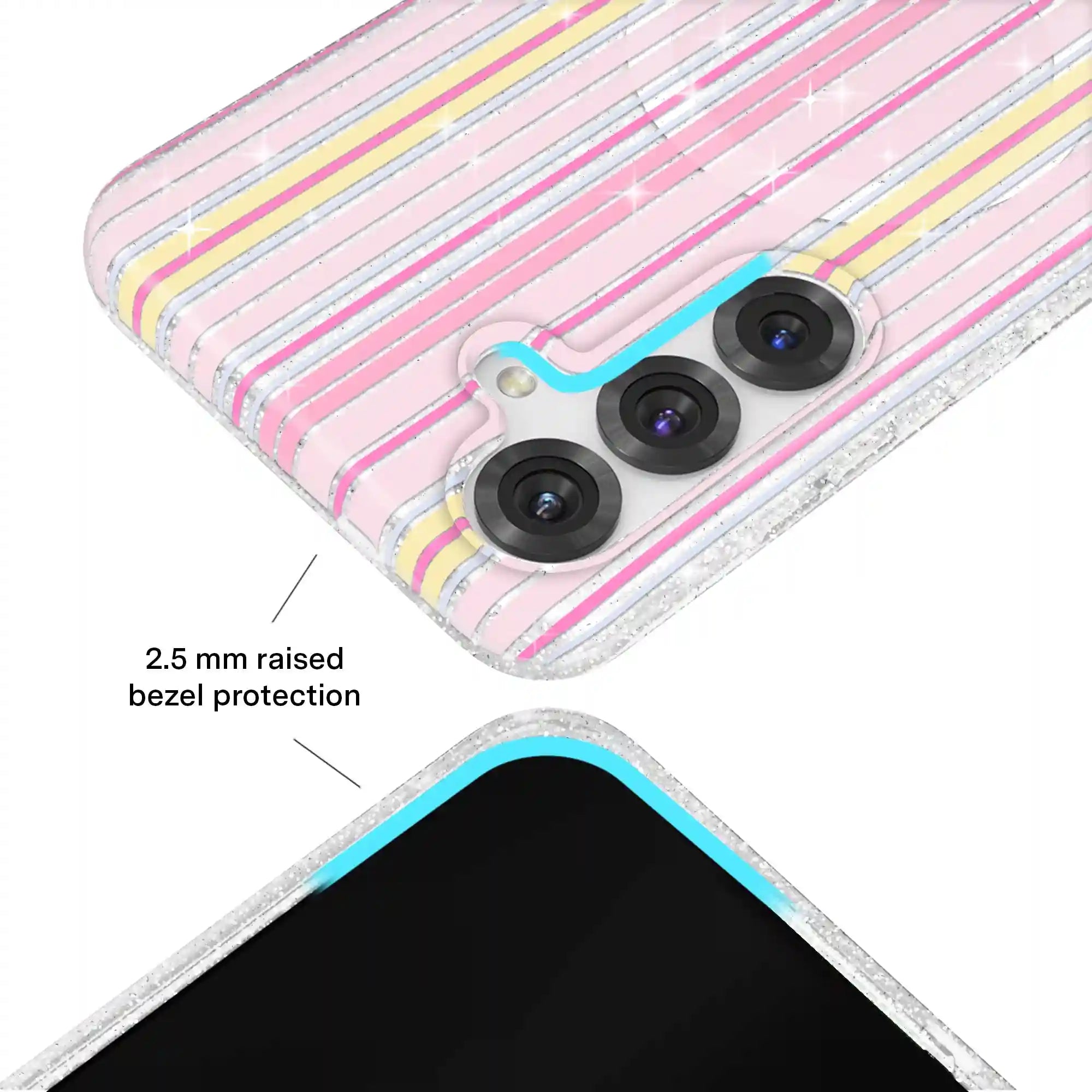 Sunkissed Stripes Glitter Samsung Case