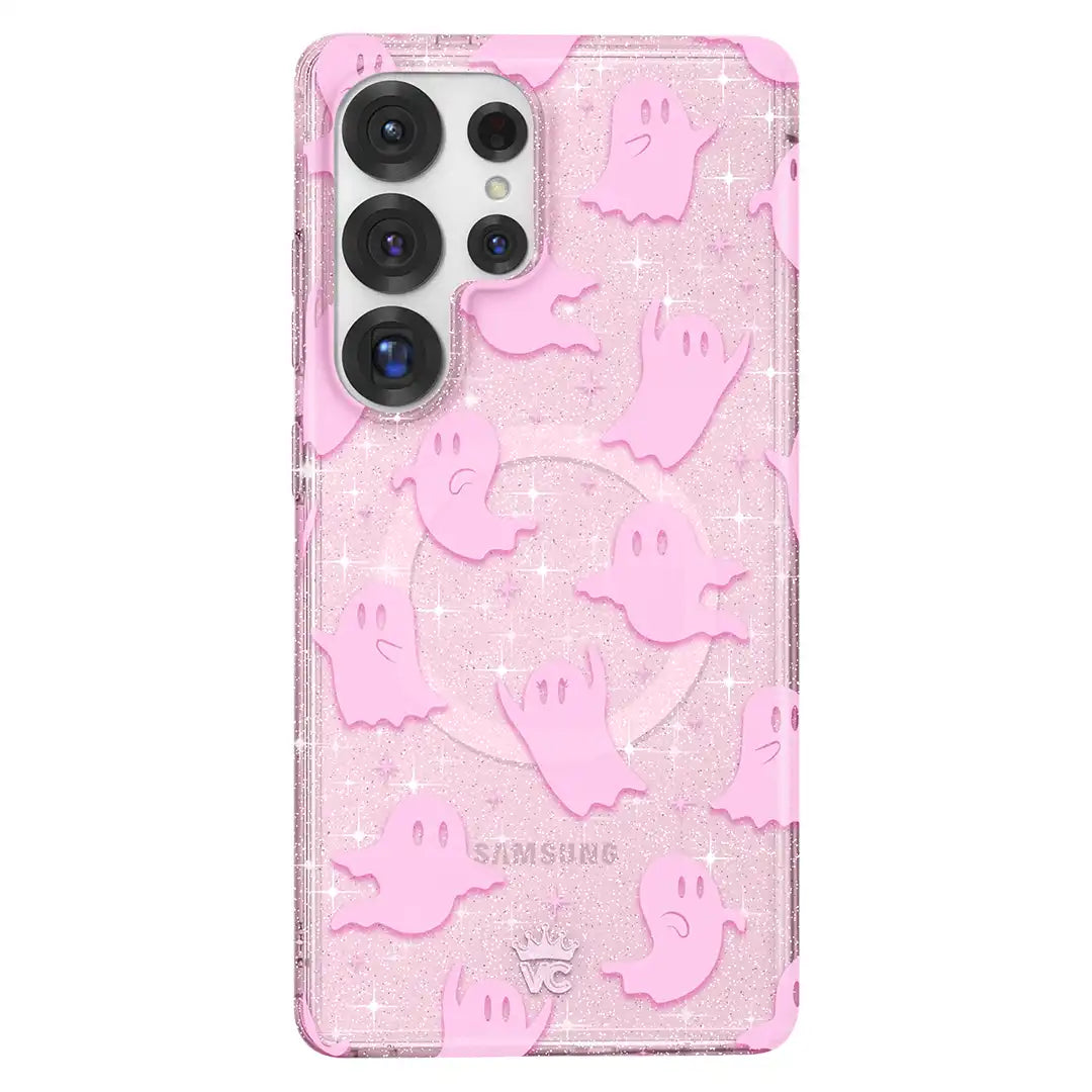 Ghosted Pink Glitter Samsung Case
