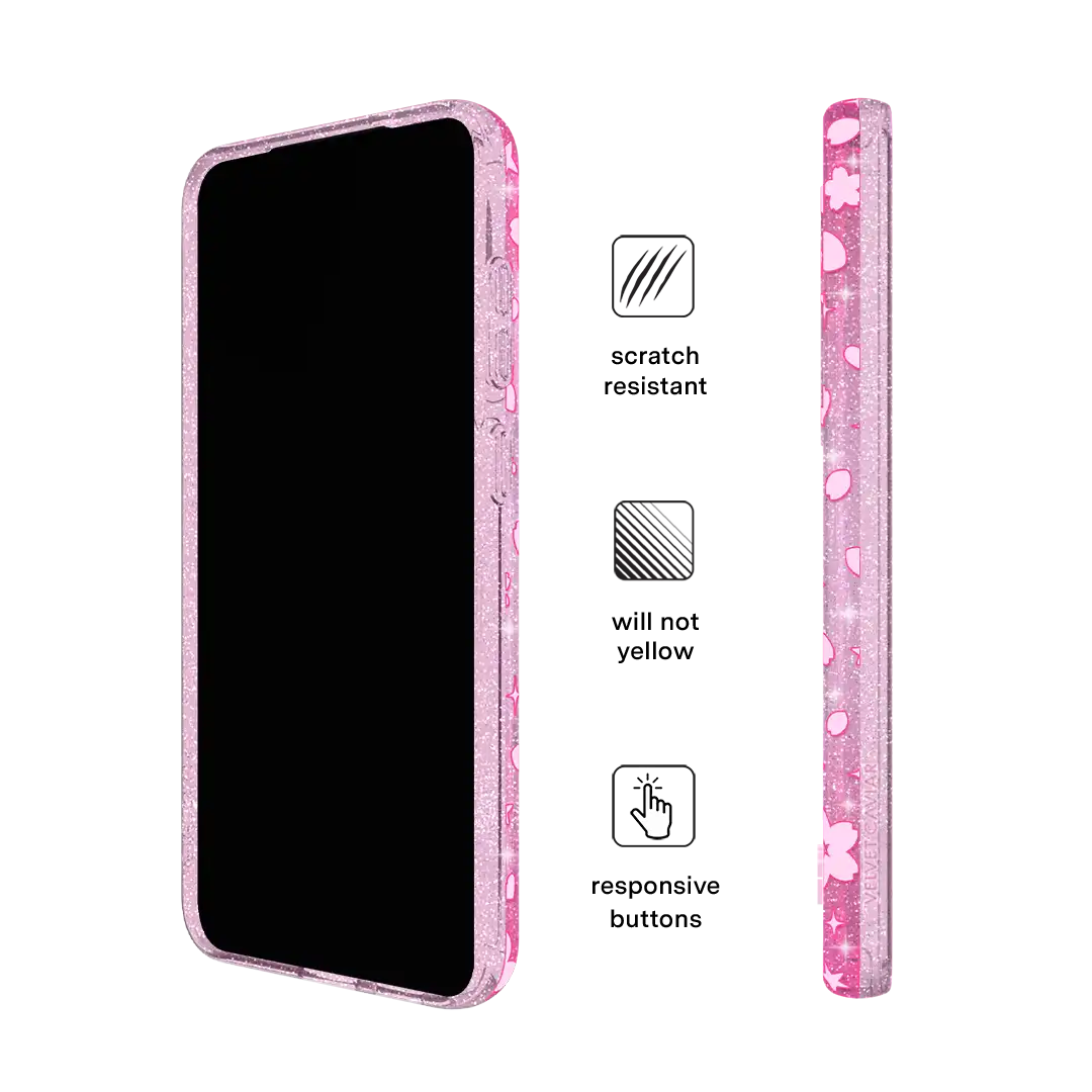Cherry Blossom Glitter Samsung Case