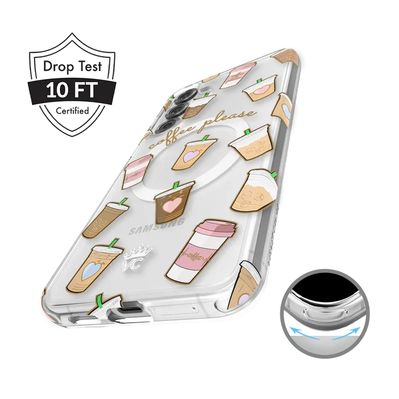 Coffee First Clear Samsung Galaxy Case