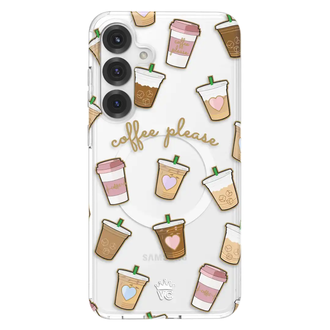 Coffee First Clear Samsung Galaxy Case