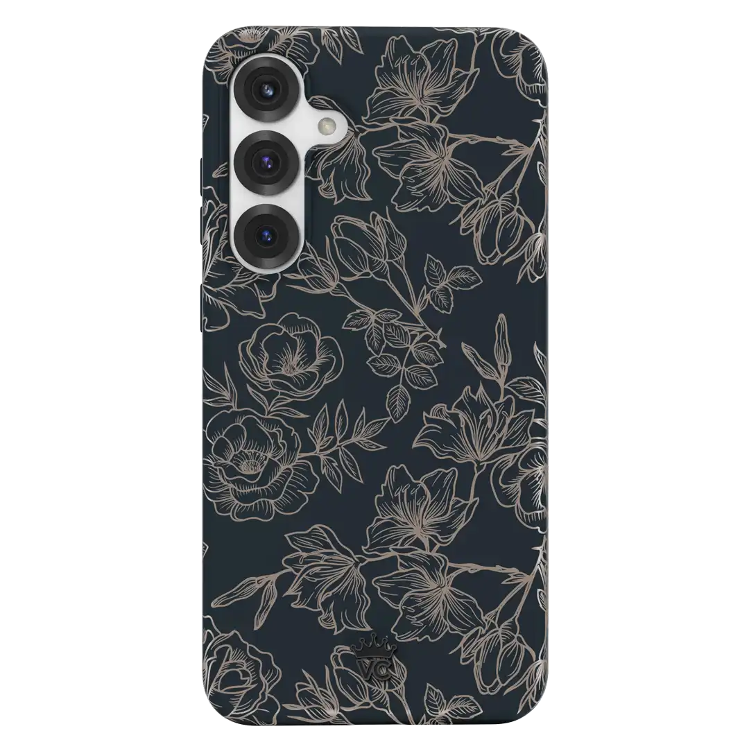 Floral Rose Gold Chrome Samsung Galaxy Case