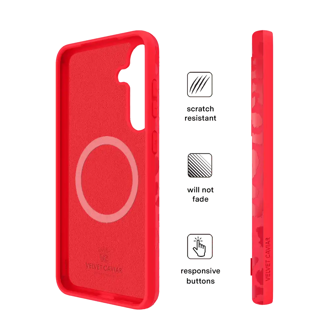 Red Hot Leopard Samsung Case