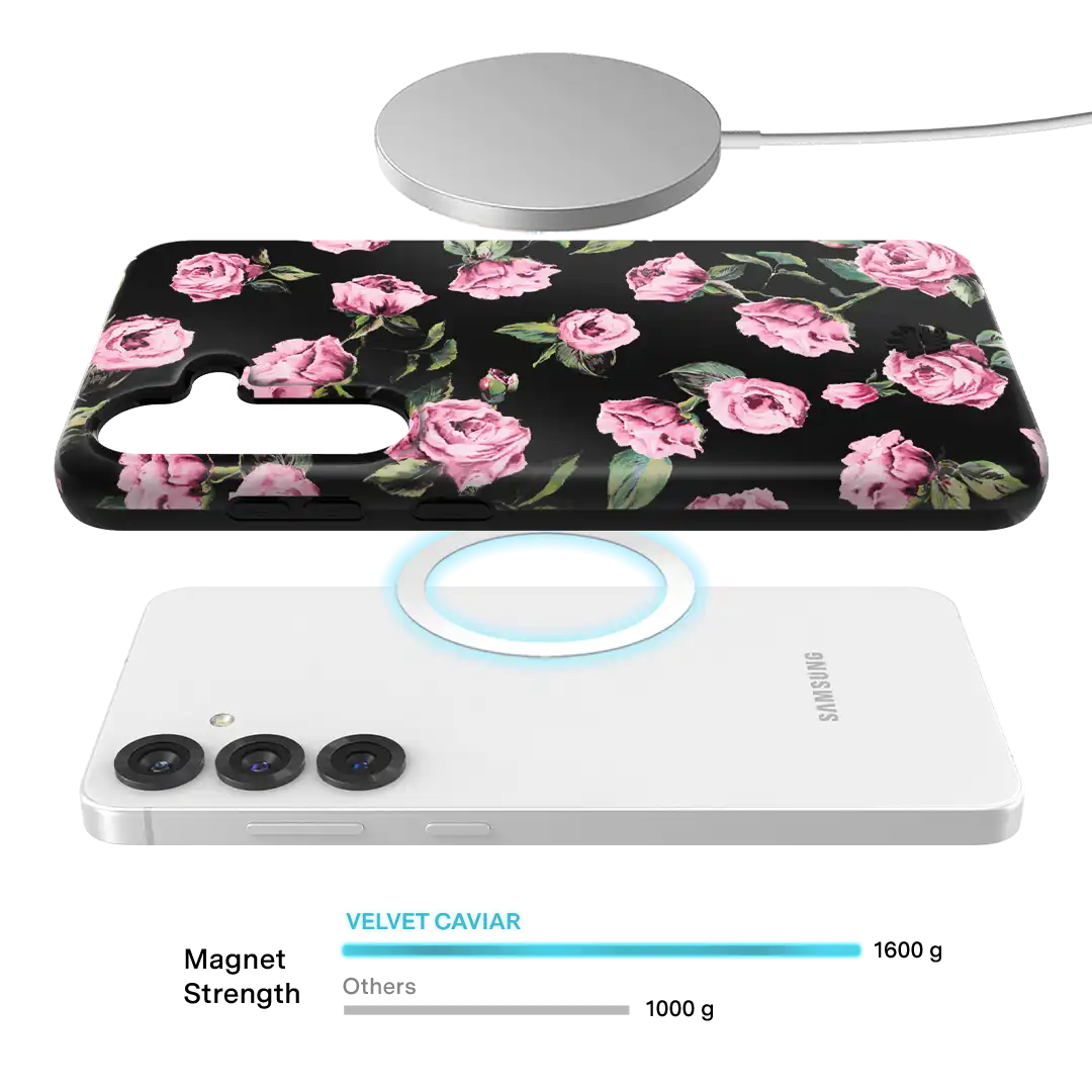 Pink Rose Floral Samsung Case
