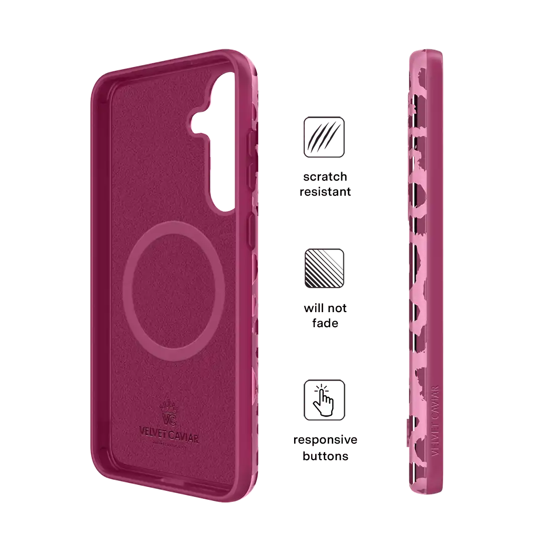 Pink Ruby Leopard Samsung Case