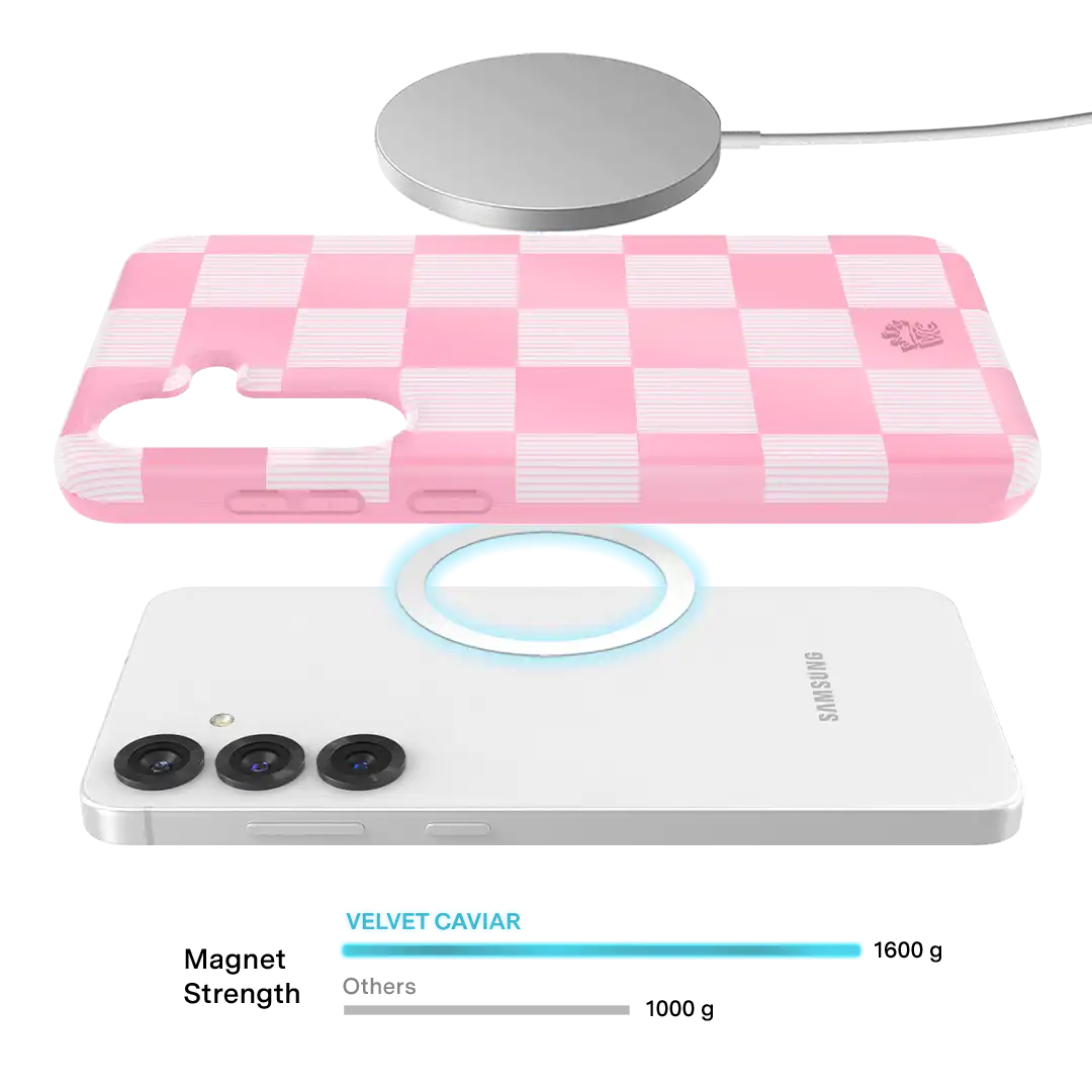 Pink Vibe Checkered Samsung Case