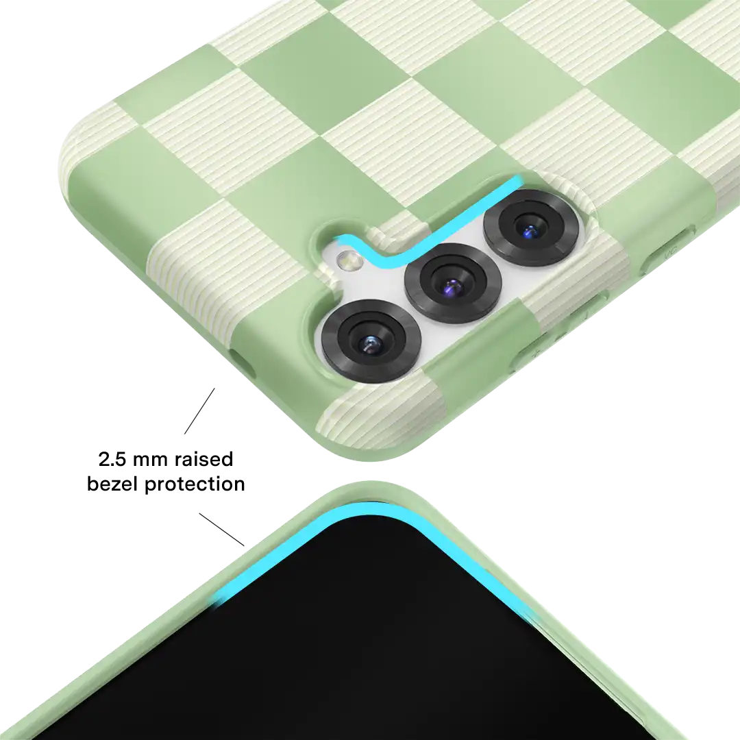 Pistachio Vibe Checkered Samsung Case